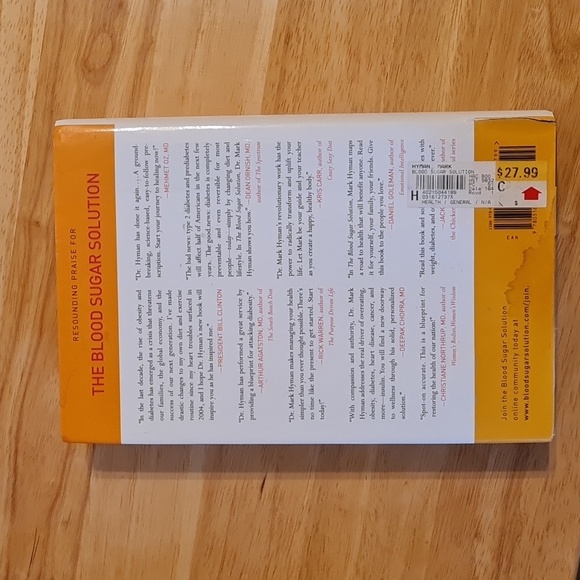 Book- The Blood Sugar Solution by Mark Hyman, MD Used, 423 pages dustcover, 2012 - Picture 2 of 9